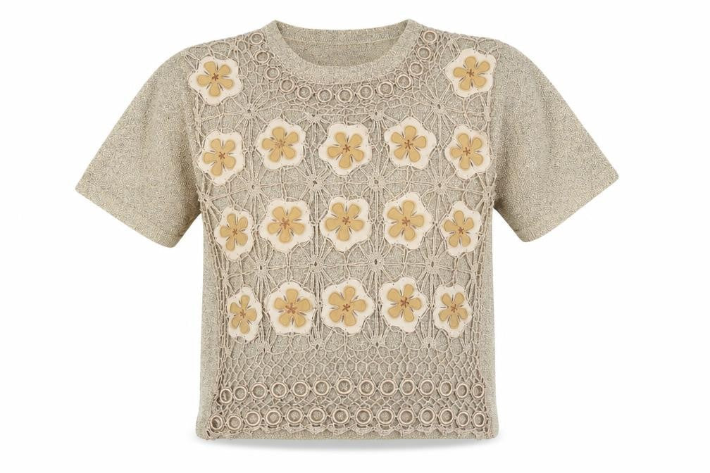 zhaofeng Womens Brown Floral  Pullover Jumper Size S