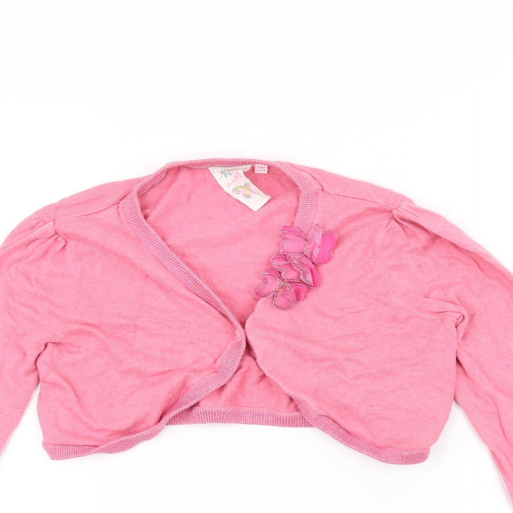 MW Girls Pink   Cardigan Jumper Size 11-12 Years