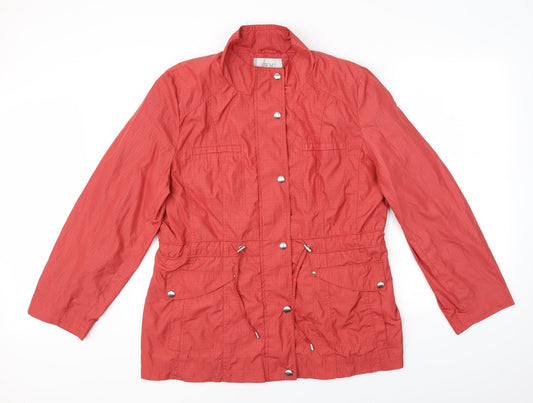 EWM Womens Red Check  Jacket Coat Size 18