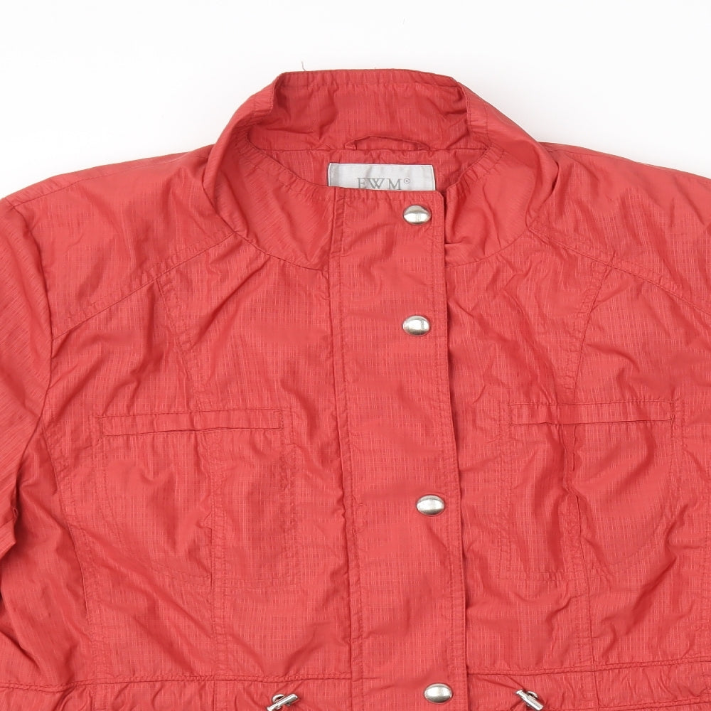 EWM Womens Red Check  Jacket Coat Size 18