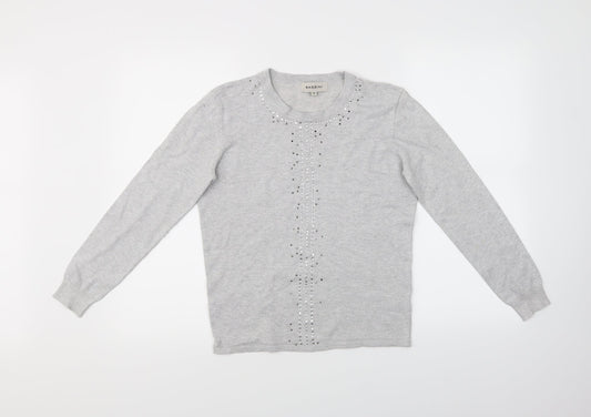 BASSINI Womens Grey   Basic T-Shirt Size S