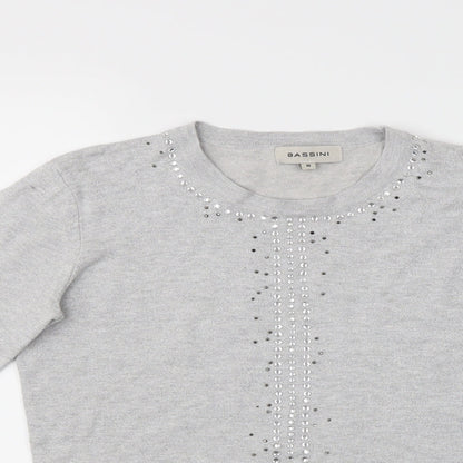 Bassini Womens Grey   Basic T-Shirt Size S