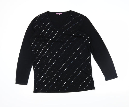Alibi Womens Black   Tunic Jumper Size 10