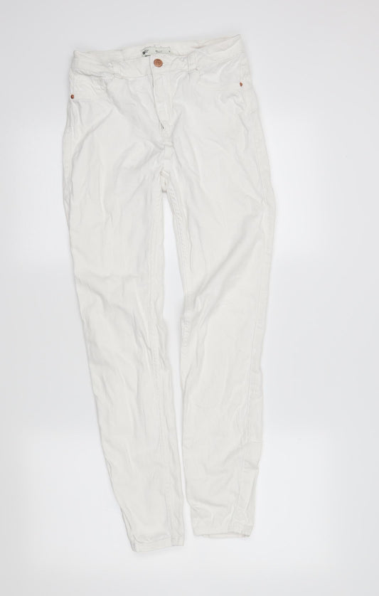 molly  Womens White   Skinny Jeans Size M L20 in