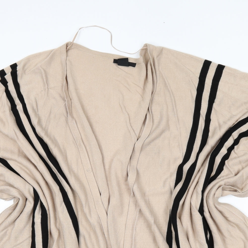 H&M Womens Brown Striped  Wrap Jumper One Size