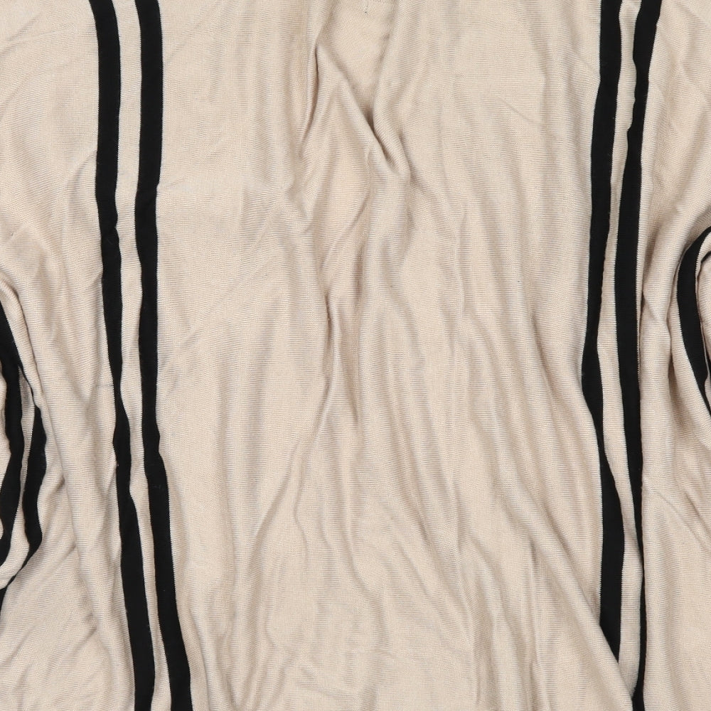 H&M Womens Brown Striped  Wrap Jumper One Size