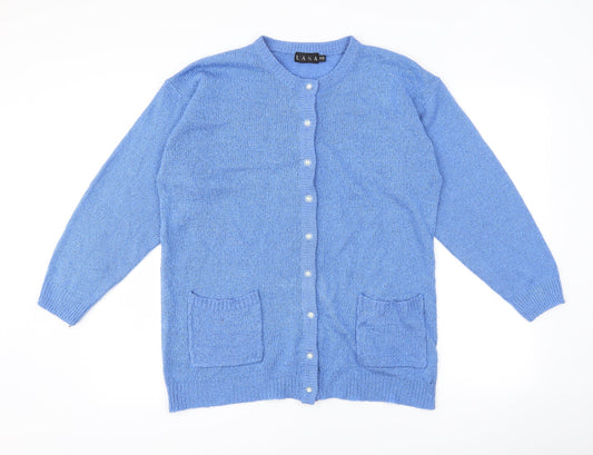 Lana Womens Blue   Cardigan Jumper One Size