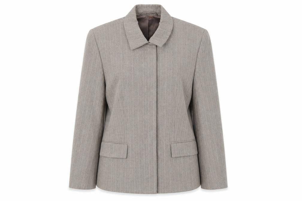 NEXT Womens Grey Herringbone  Jacket Suit Jacket Size 12