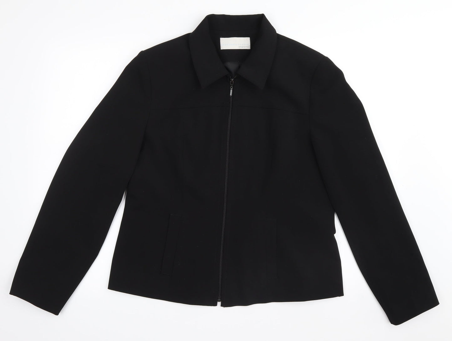 AMARANTO Womens Black   Jacket  Size 14
