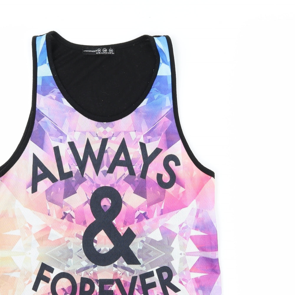 Atmosphere Womens Multicoloured Colourblock  Jersey Tank Size 10