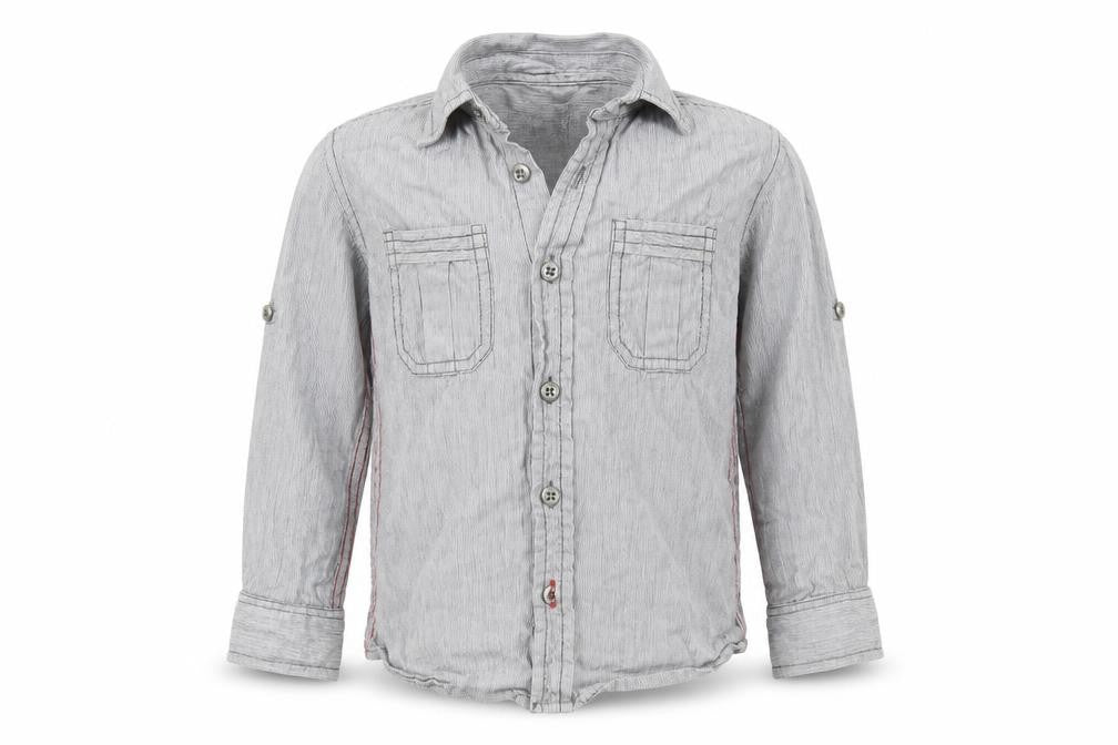 Rebel Boys Grey Striped  Basic Button-Up Size 2-3 Years