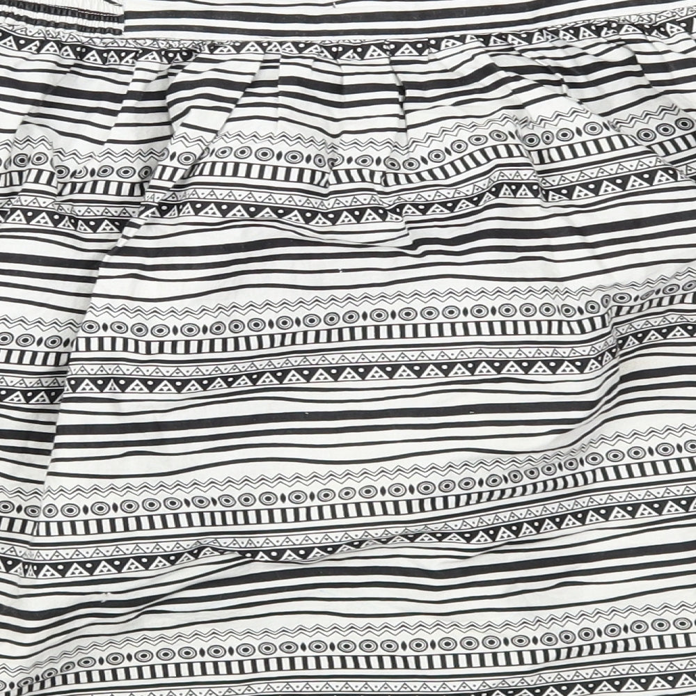 Atmosphere Womens Black Geometric  Flare Skirt Size 8