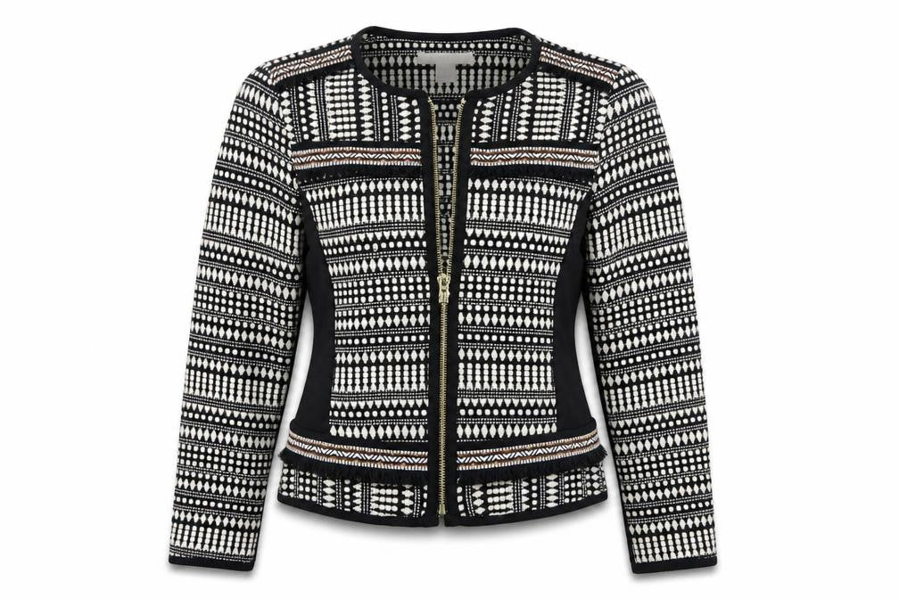 H&M Womens Brown Geometric  Jacket  Size 8