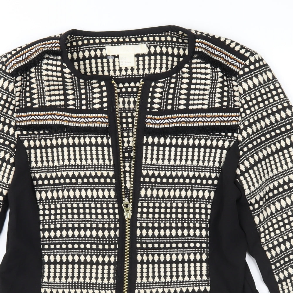 H&M Womens Brown Geometric  Jacket  Size 8