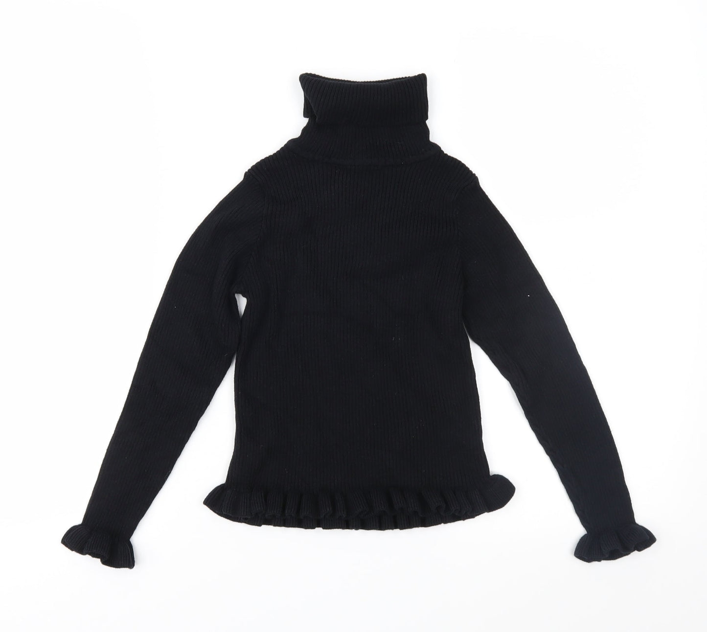 Matalan Girls Black  Knit Pullover Jumper Size 9 Years