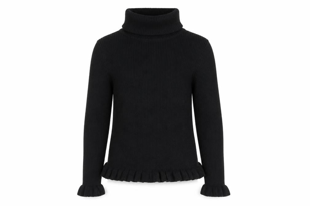 Matalan Girls Black  Knit Pullover Jumper Size 9 Years