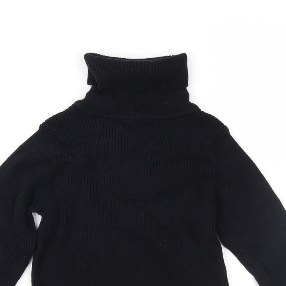 Matalan Girls Black  Knit Pullover Jumper Size 9 Years
