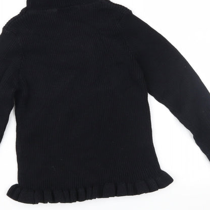 Matalan Girls Black  Knit Pullover Jumper Size 9 Years