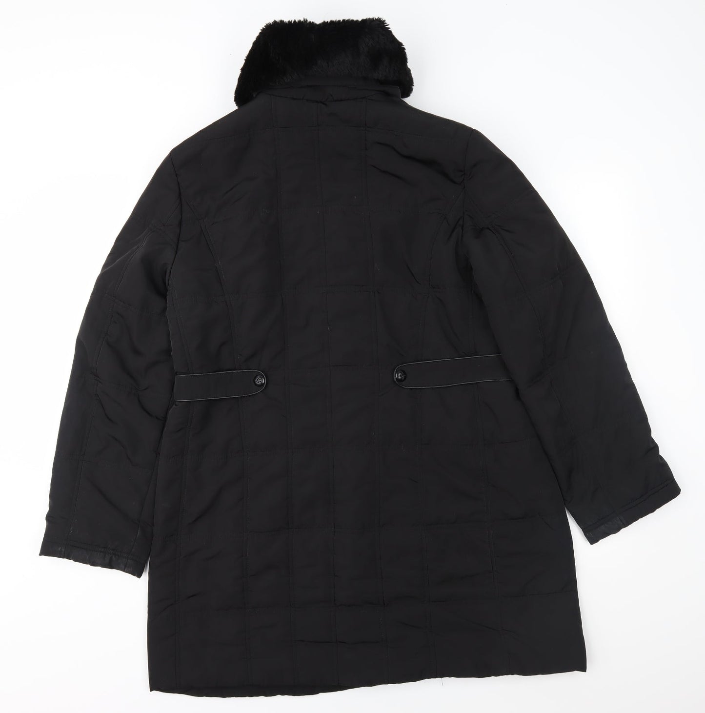 Klass Womens Black   Overcoat Coat Size M