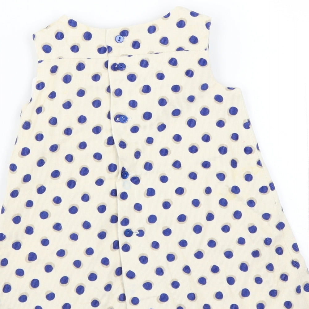 Zara Girls Ivory Polka Dot  Trapeze & Swing  Size 6-9 Months