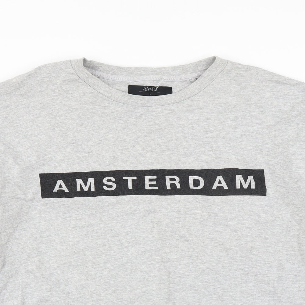 Acw85 Mens Grey   Pullover Sweatshirt Size L  - Amsterdam