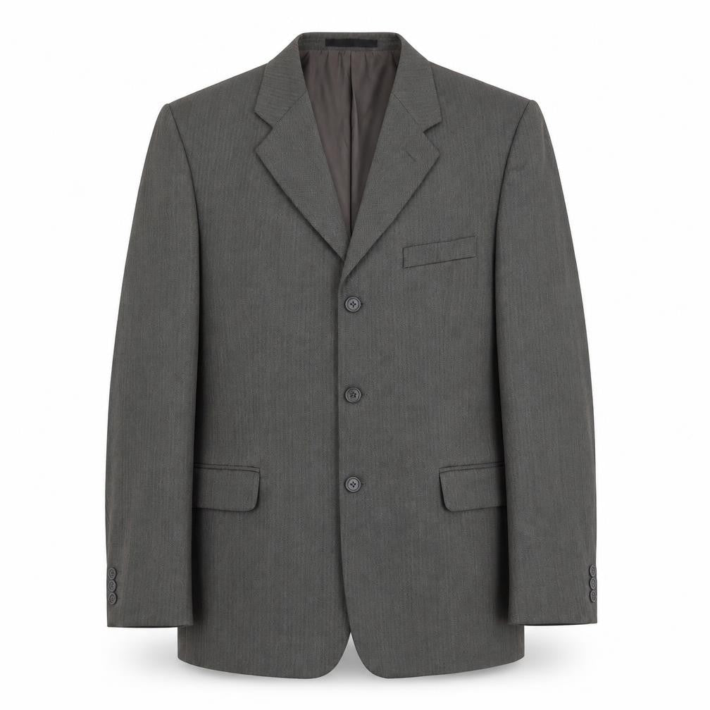 Zantos Mens Grey Herringbone  Jacket Suit Jacket Size 42