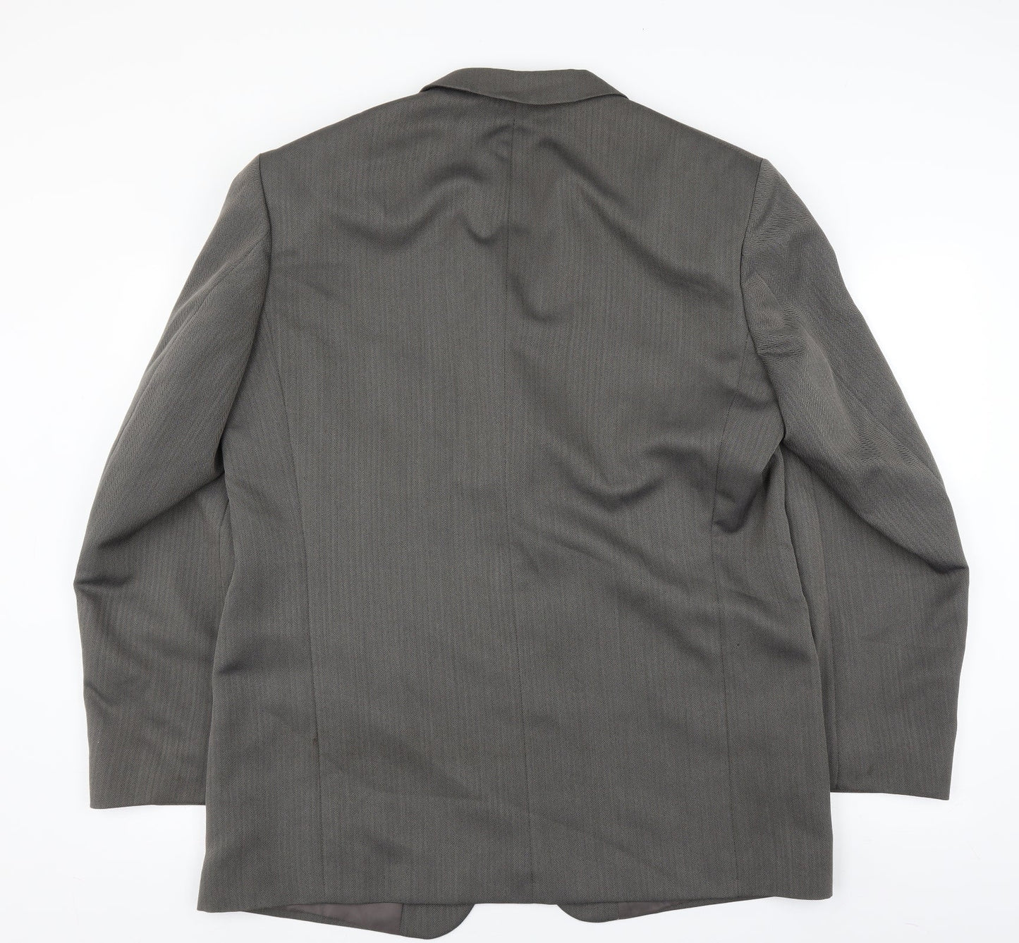 Zantos Mens Grey Herringbone  Jacket Suit Jacket Size 42