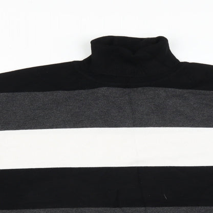 Preloved Marble Womens Black Striped  Pullover Jumper Size S - Detail