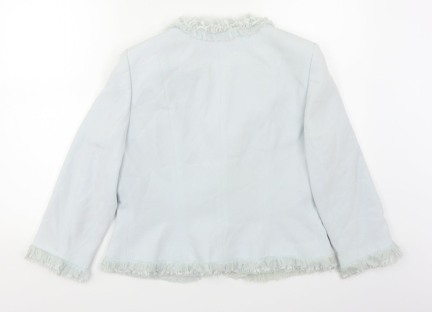 Albert Nipon Womens Blue   Jacket  Size 10