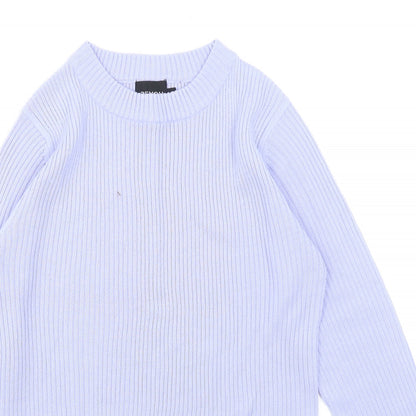 Be You Womens Blue   Pullover Jumper Size 8  - Ribbed