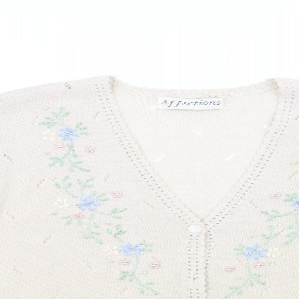 Affections Womens Beige   Cardigan Jumper Size L