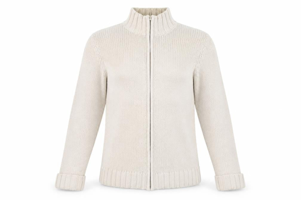 Essentials Womens Beige   Full Zip Jumper Size 14