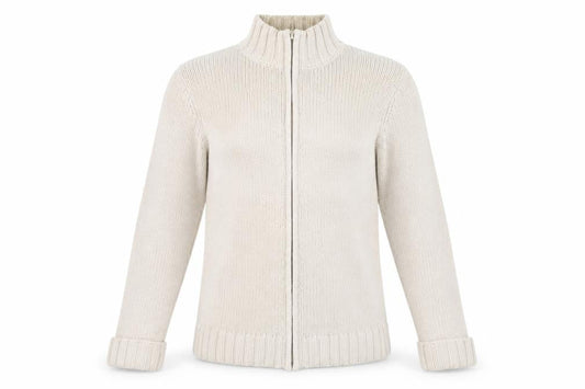 Essentials Womens Beige   Full Zip Jumper Size 14