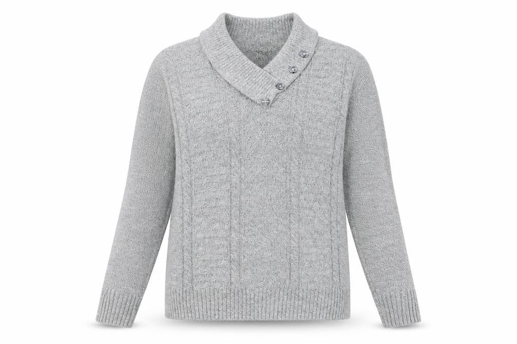 CHIC Womens Grey   Pullover Jumper Size M