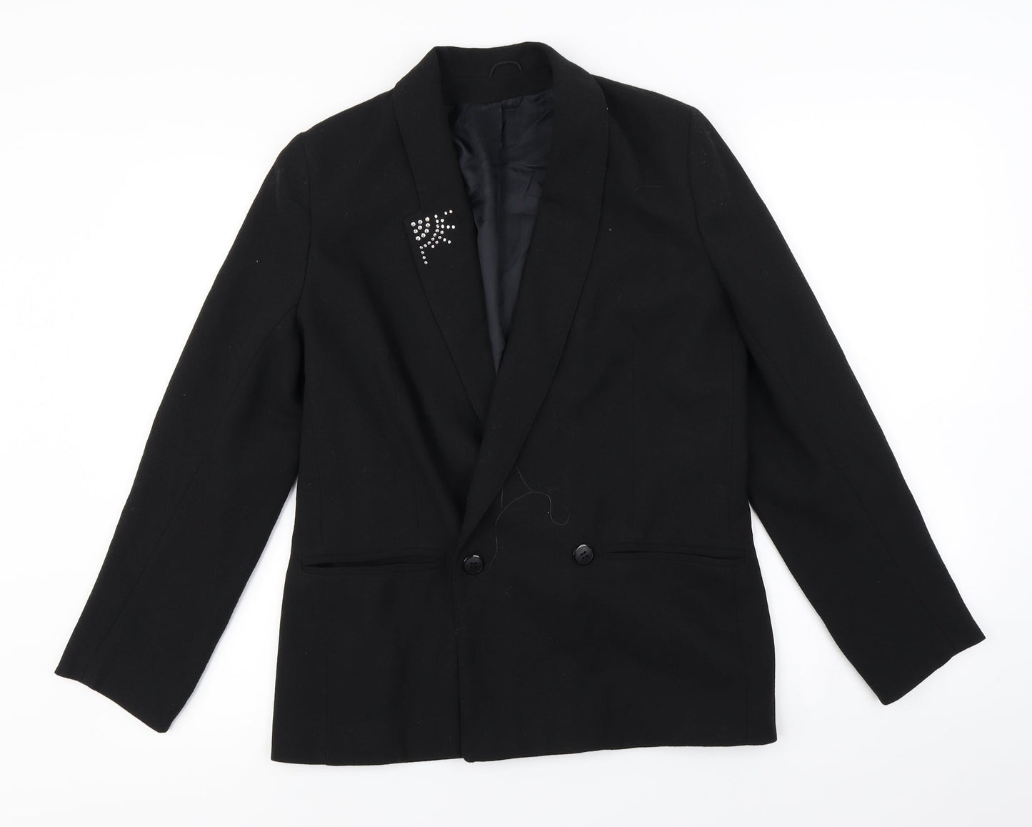 Preworn  Womens Black   Jacket Blazer Size 12