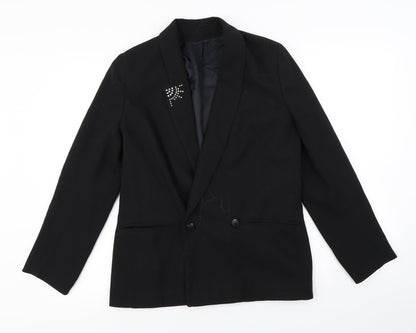 Preworn  Womens Black   Jacket Blazer Size 12