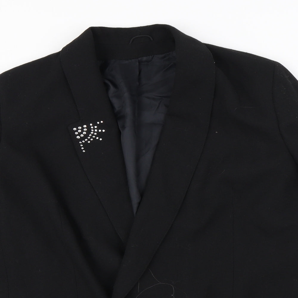 Preworn  Womens Black   Jacket Blazer Size 12