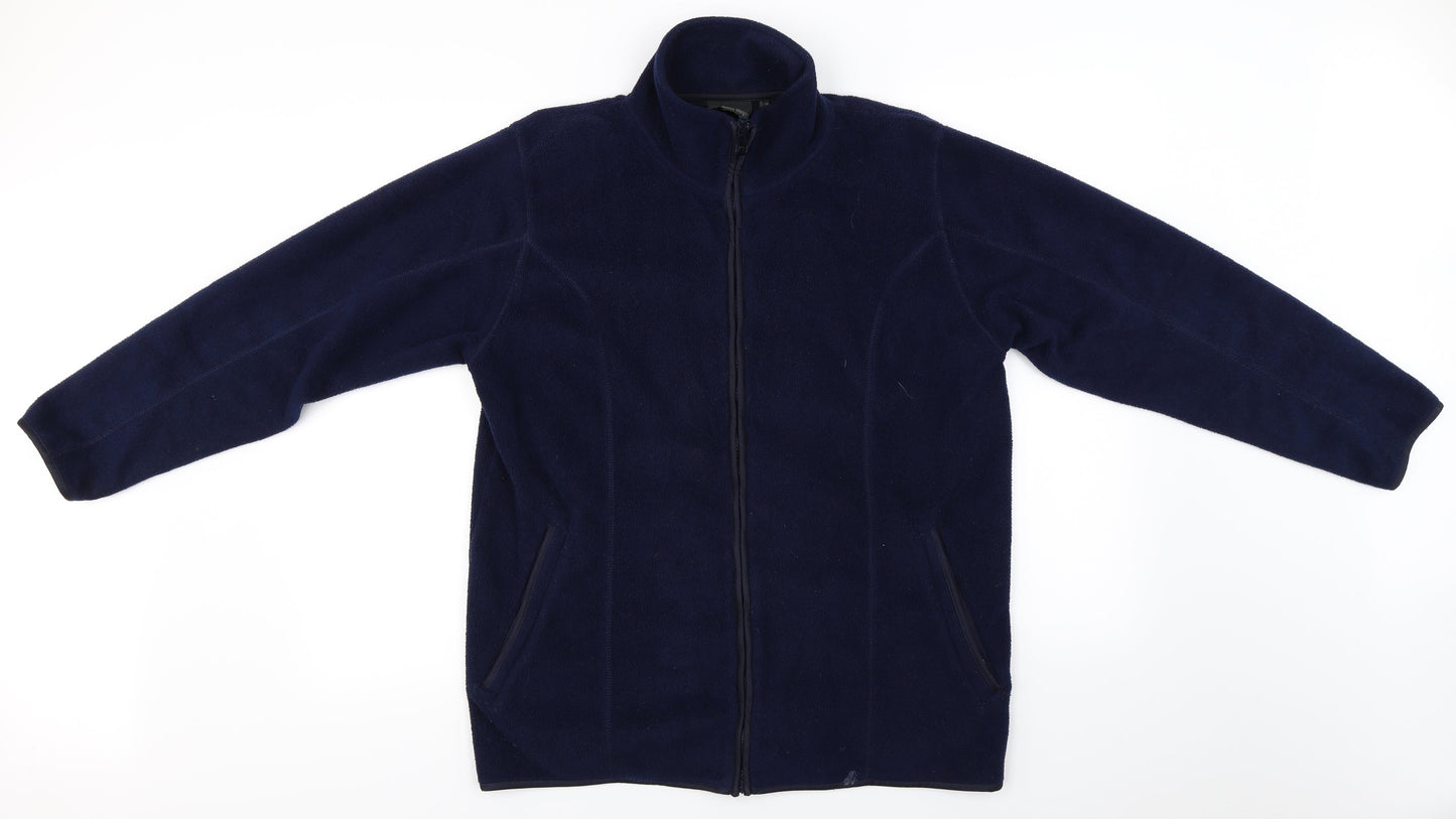 Debbie Morgan  Womens Blue   Full Zip Jumper Size M