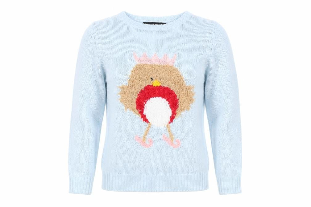 Dorothy Perkins  Womens Blue   Pullover Jumper Size 6  - Bird pattern