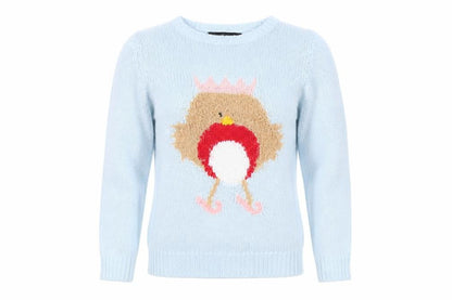 Dorothy Perkins  Womens Blue   Pullover Jumper Size 6  - Bird pattern