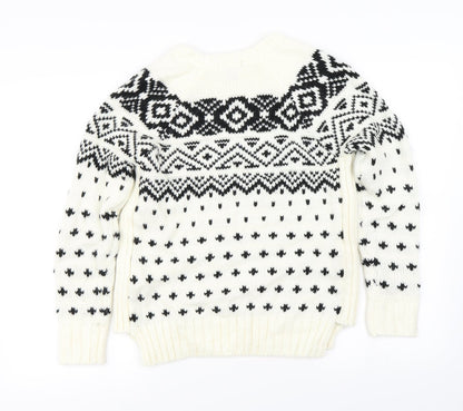 Preloved FOREVER 21  Womens Ivory   Pullover Jumper Size S - Back