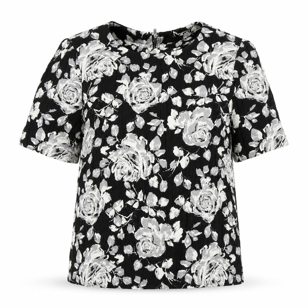 Phase Eight  Womens Black Floral  Basic Blouse Size 10