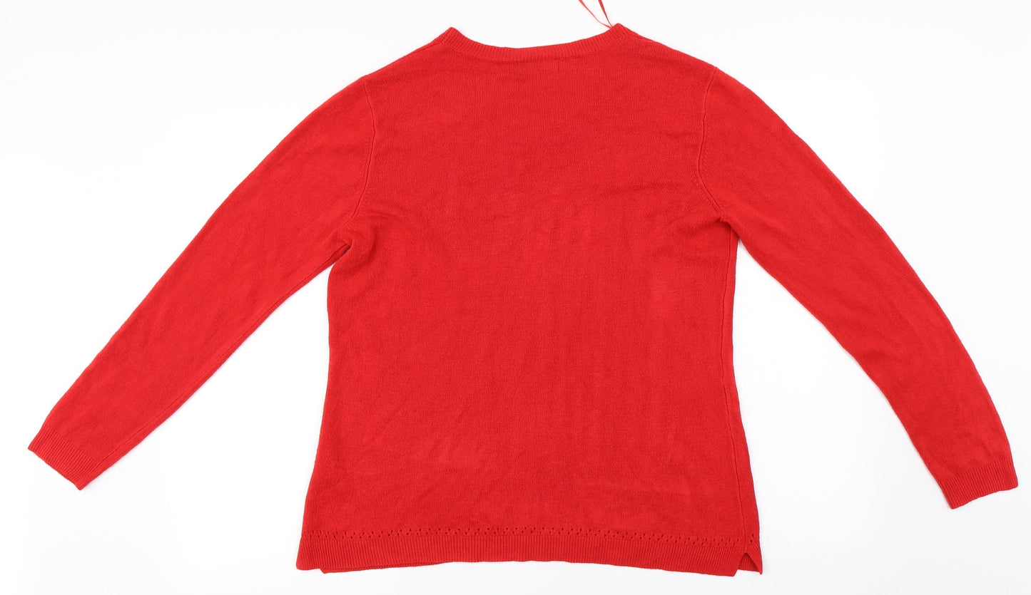 Papaya  Womens Red   Pullover Jumper Size 18