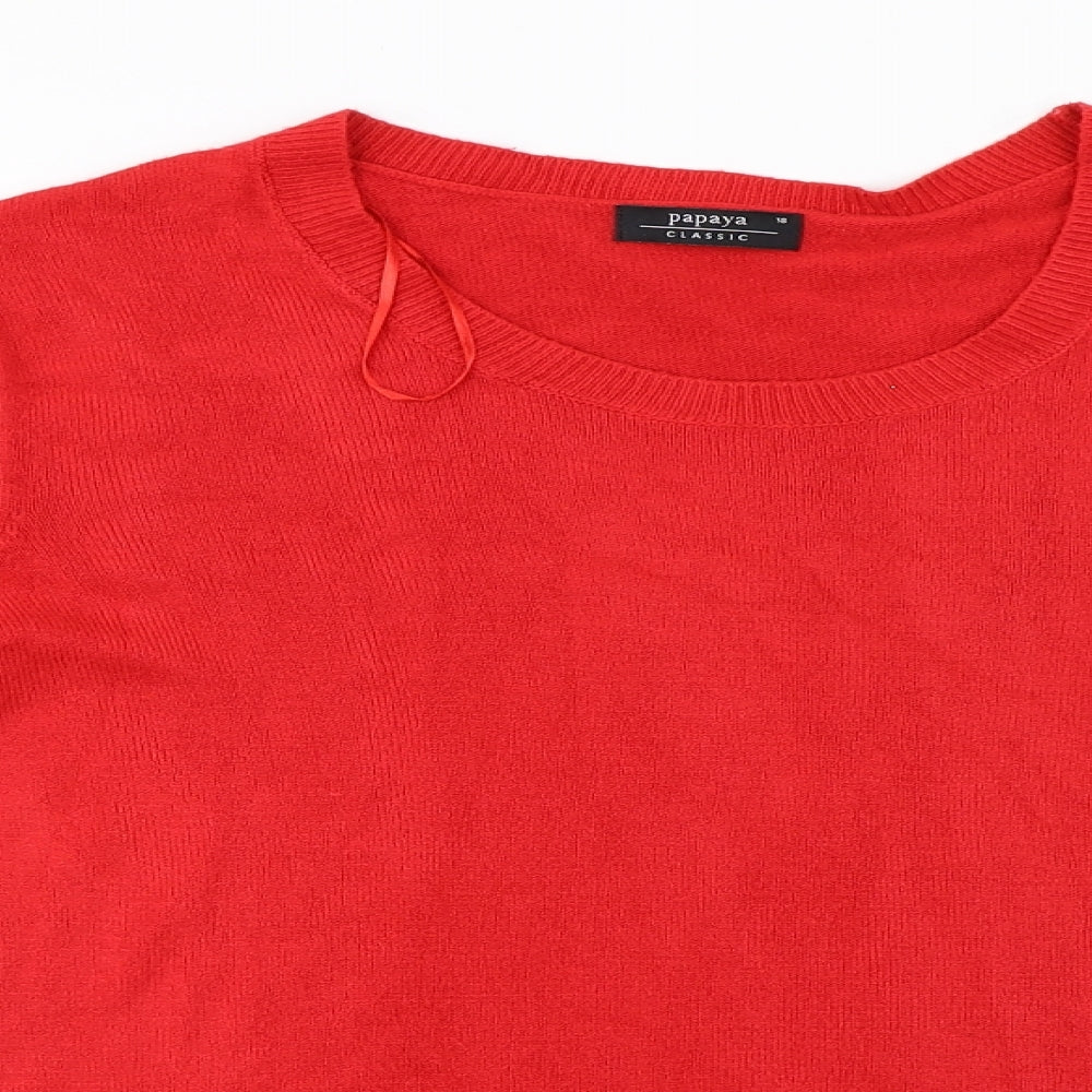 Papaya  Womens Red   Pullover Jumper Size 18