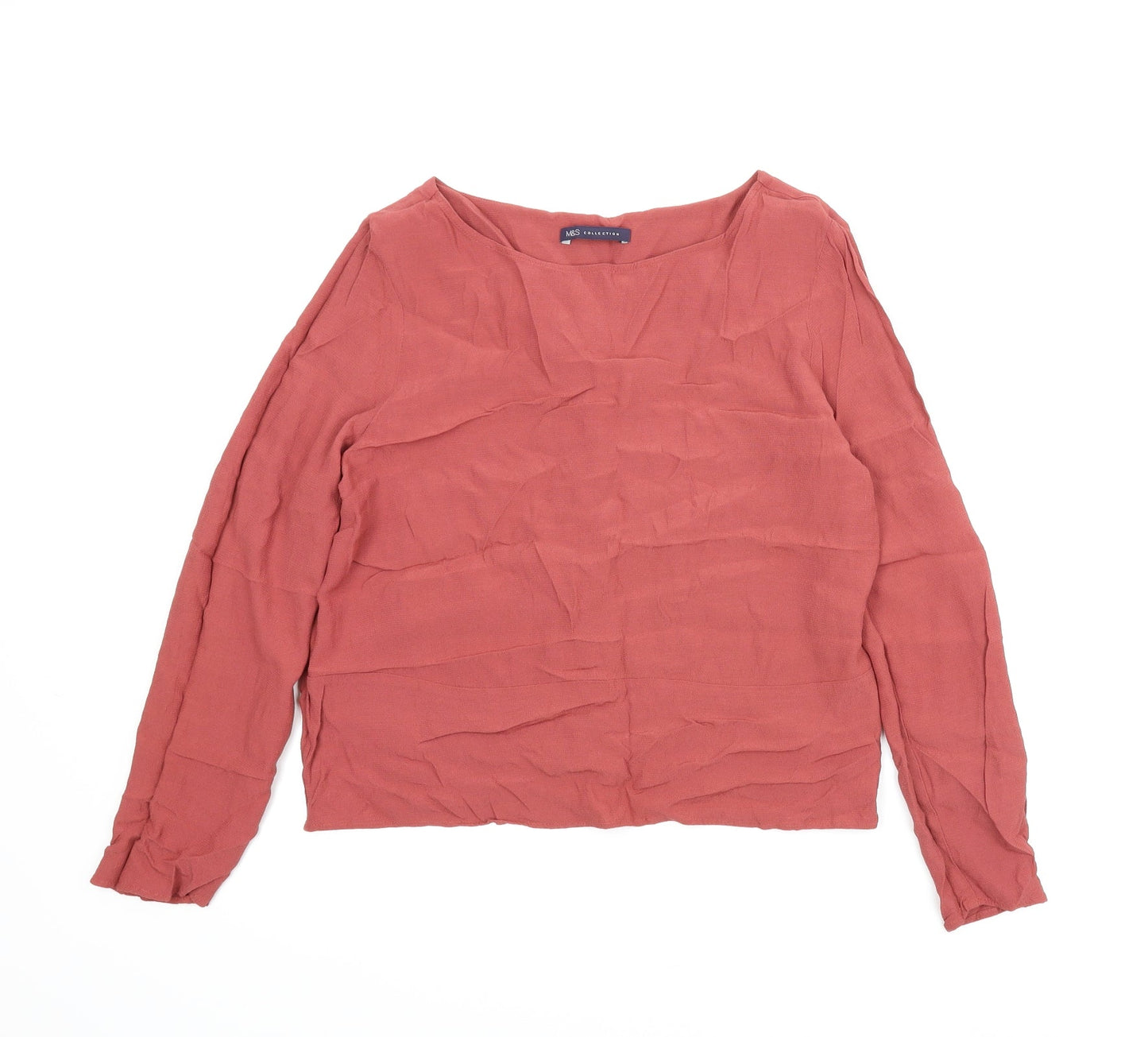 M&S Womens Red   Basic Blouse Size 12
