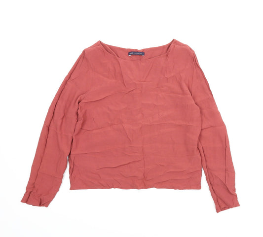 M&S Womens Red   Basic Blouse Size 12