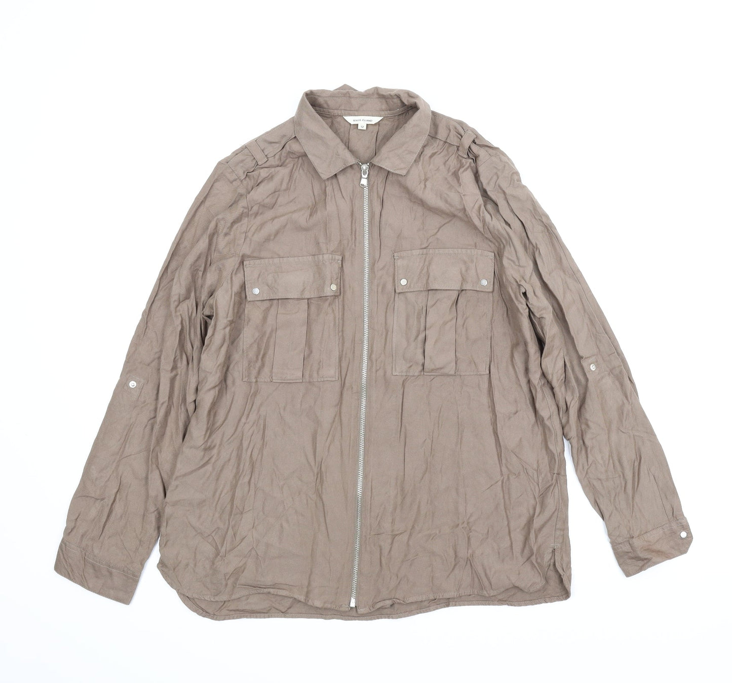 River Island Womens Brown   Basic Blouse Size 12