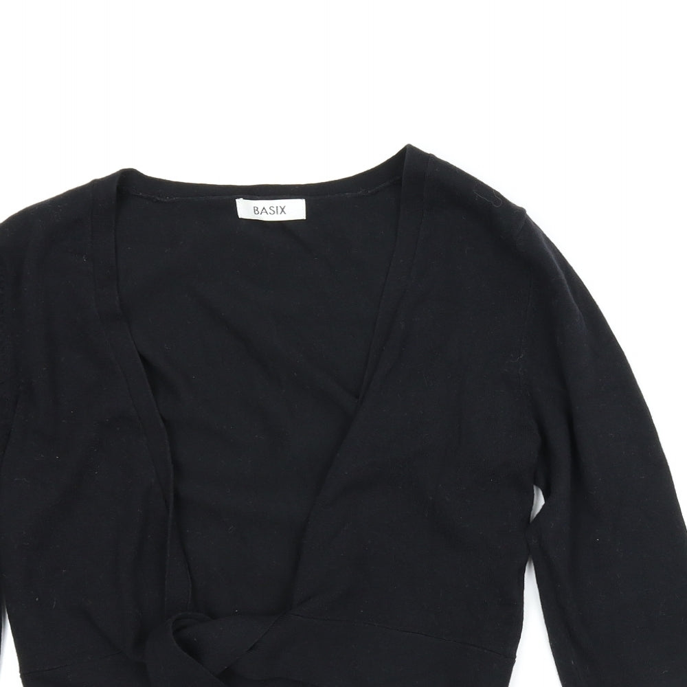 Basix Womens Black   Cardigan Jumper Size 10