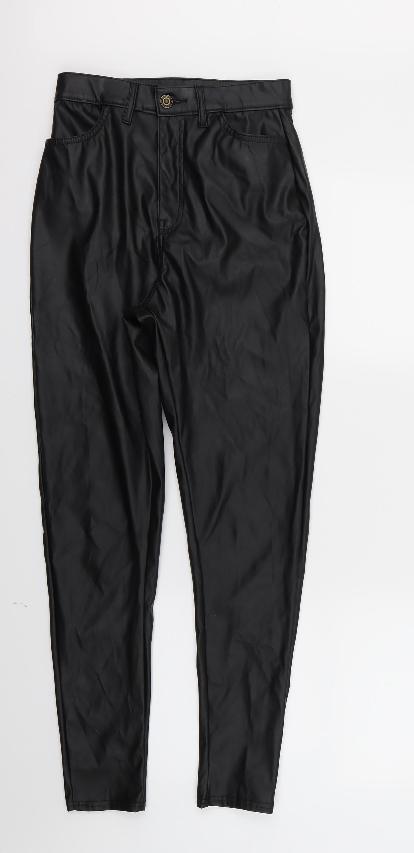 PRETTYLITTLETHING Womens Black   Trousers  Size 8 L28 in