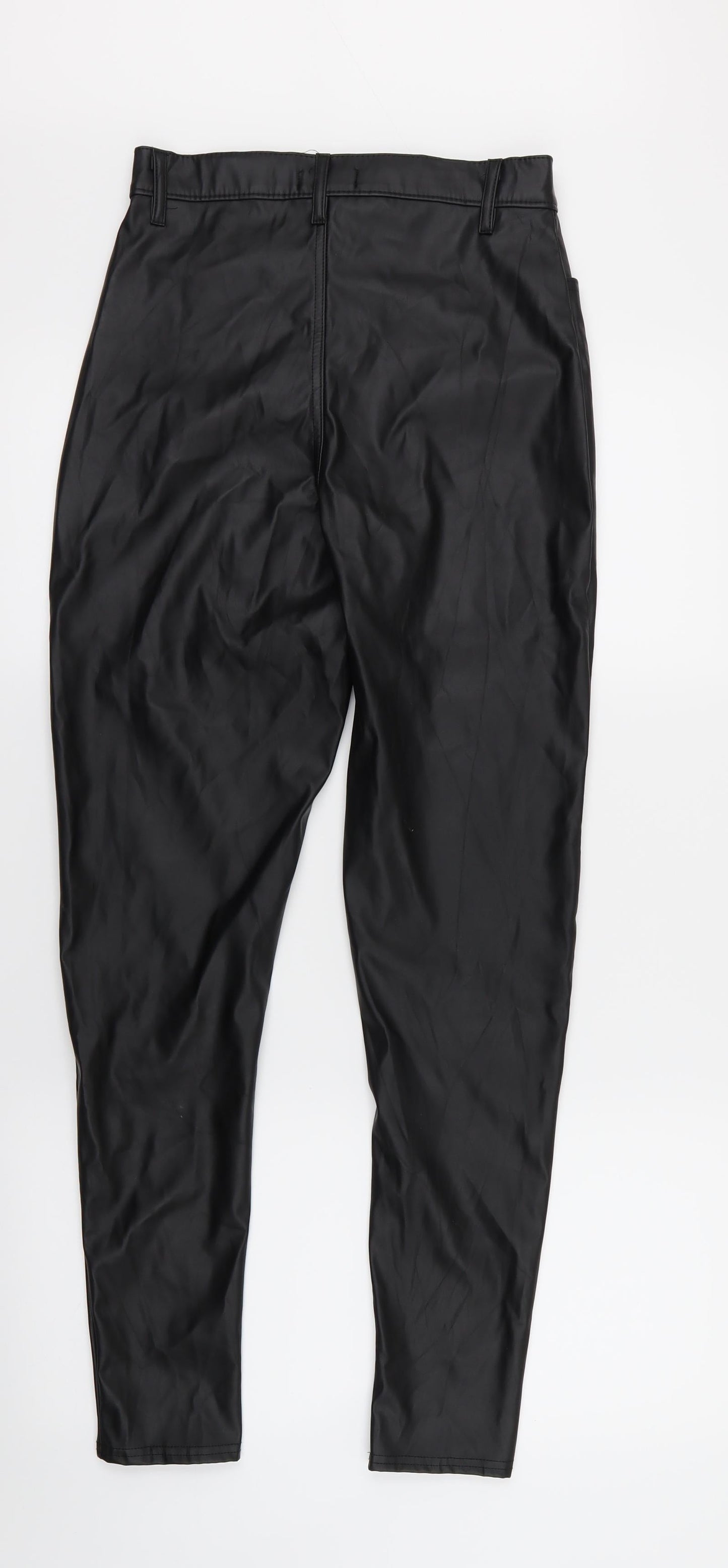 PRETTYLITTLETHING Womens Black   Trousers  Size 8 L28 in